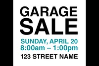 600x900mm Garage Sale (No Arrow) by Templatecloud