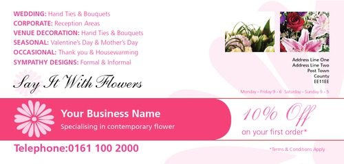 Florist 1/3rd A4 Leaflets by Peter Stewart 