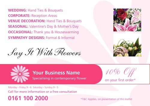 Florist A5 Leaflets by Peter Stewart 
