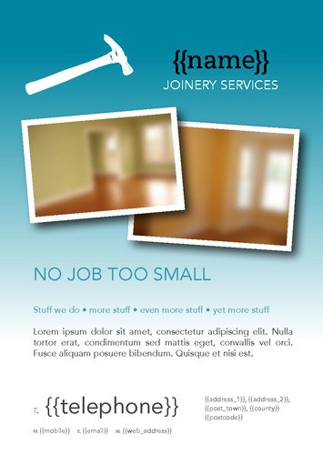 Joiner A5 Leaflets by Alan Gunning 
