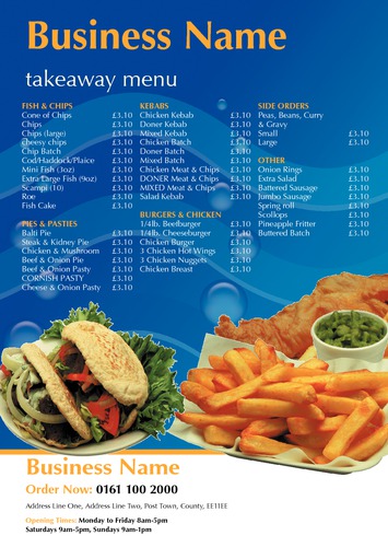 Restaurant A5 Leaflets by Paul Wongsam 