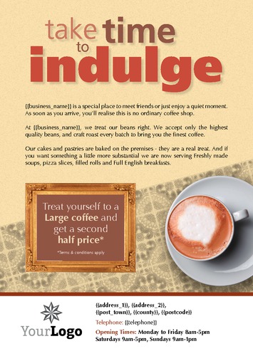 Coffee Shop A5 Leaflets by Paul Wongsam 