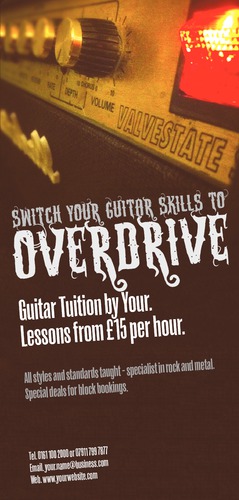 Music 1/3rd A4 Leaflets by Barnaby Wild 