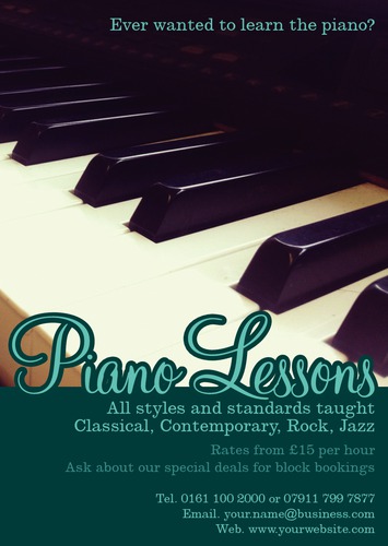 Music Teachers A5 Leaflets by Barnaby Wild 