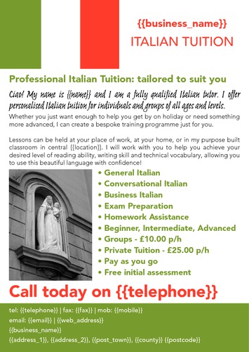 Language A5 Leaflets by Ashley Moore 
