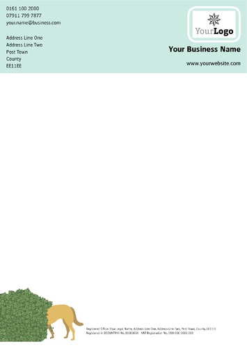 Dog Walkers A4 Stationery by TemplateCloud Team