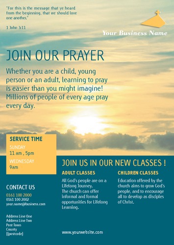 Religion A5 Flyers by C V 