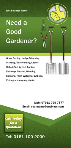 Garden Maintenance 1/3rd A4 Leaflets by Mr Neil Watson 