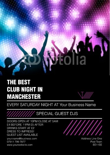 Clubs A4 Leaflets by Rebecca Doherty 