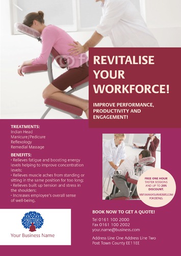 Beauty Treatments A4 Leaflets by C V 