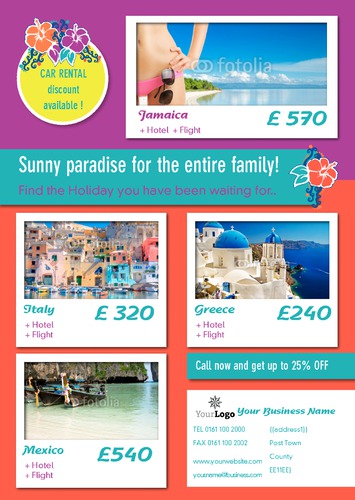 Travel Agents A4 Flyers by C V 