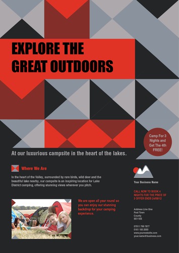 Camping A5 Leaflets by C V 