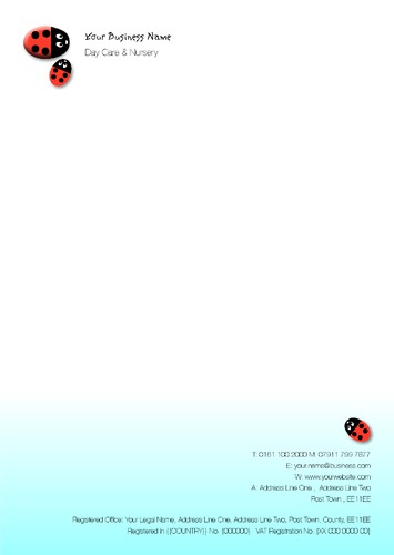 Nursery 1/3rd A4 Stationery by Miss Laura Marples 