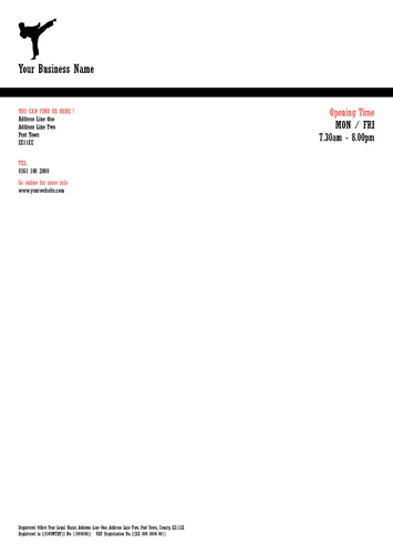 Martial Arts A4 Stationery by C V 