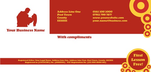 Dance 1/3rd A4 Compliment Slips by Rebecca Doherty 