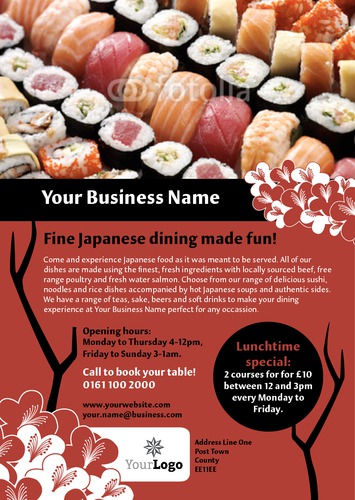 Restaurant A5 Flyers by Rebecca Doherty 
