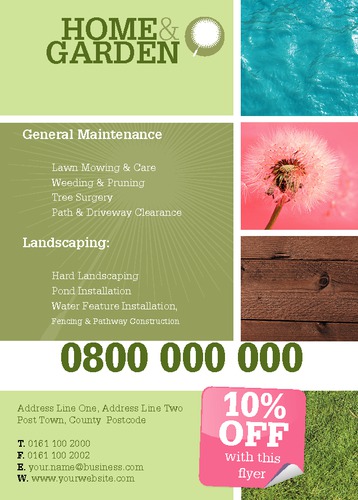 Garden Maintenance A6 Leaflets by Tony Elmore 