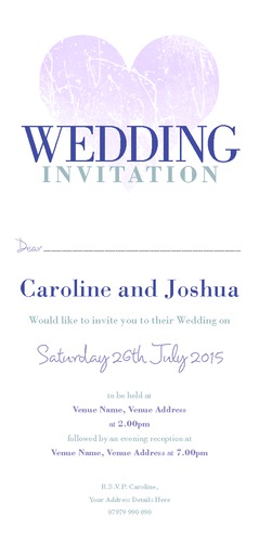  1/3rd A4 Invitations by Christopher Heath 