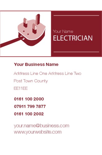 Electrician Business Card  by Paul Bullock 