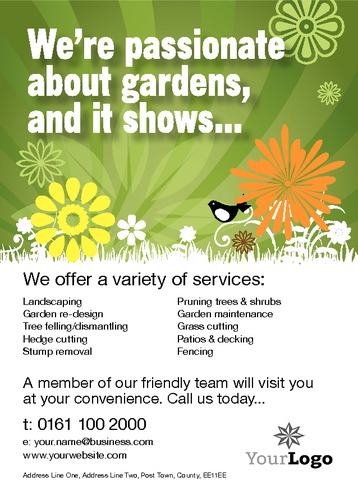 Garden Maintenance A6 Leaflets by Paul Wongsam 