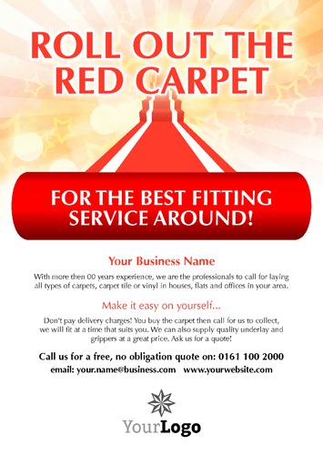 Carpet Fitters A4 Leaflets by Paul Wongsam 