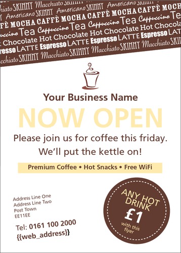 Coffee Shop A6 Leaflets by Mr Daryl Edgecombe 