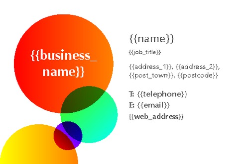 Business Card Colourful Circles Collection by Mr Daryl Edgecombe 