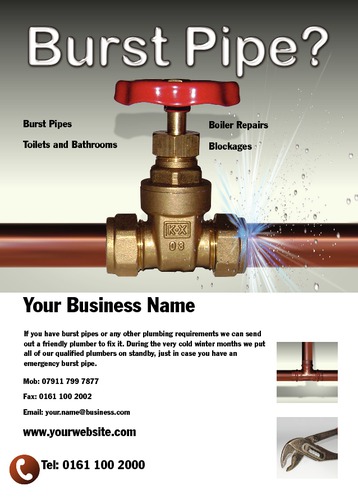 Plumbers A6 Leaflets by Mr Neil Watson 