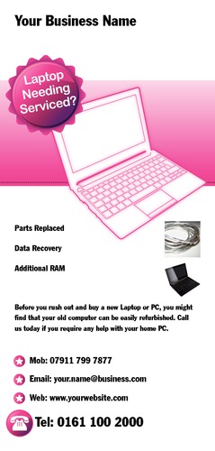 PC Repairs 1/3rd A4 Leaflets by Mr Neil Watson 