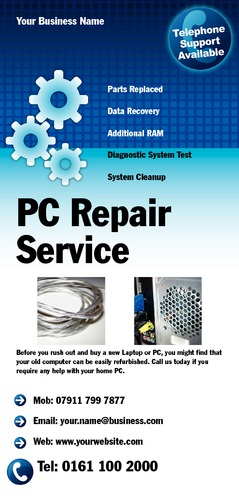 PC Repairs 1/3rd A4 Leaflets by Mr Neil Watson 