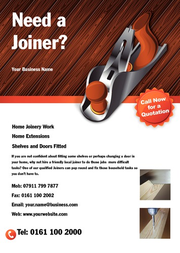 Joiners A5 Leaflets by Mr Neil Watson 