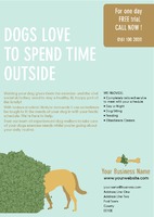 Dog Walkers A4 Leaflets by Templatecloud 