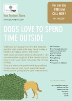 Dog Walkers A6 Leaflets by Templatecloud 