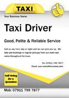 Taxi A5 Leaflets by  