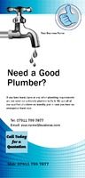Plumber 1/3rd A4 Leaflets by  