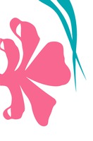 Business Card Pink Blue Flower Collection by 