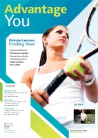 Tennis A4 Leaflets by Templatecloud 