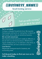 Ironing and Laundry Services A6 Leaflets by  