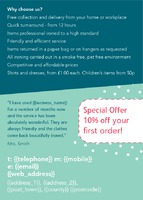 Ironing and Laundry Services A6 Leaflets by 
