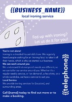 Ironing and Laundry Services A5 Leaflets by  