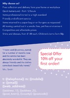 Ironing and Laundry Services A5 Leaflets by 