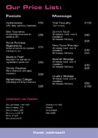Beauty Salon A5 Leaflets by Rebecca Doherty