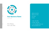 Business Card Star Stationery Cyan Collection by  