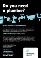Plumbers A4 Leaflets by  