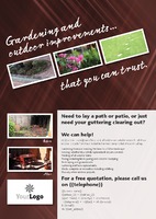 Garden Maintenance A4 Leaflets by  
