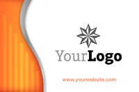 Business Card Orange Swirl Collection by 