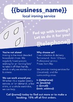 Ironing Service A5 Leaflets by  