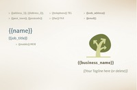 Business Card Brown Tree Collection by Templatecloud 