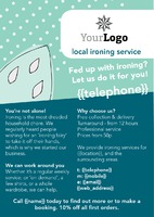 Ironing and Laundry Services A5 Leaflets by  