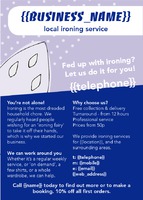 Ironing and Laundry Services A6 Leaflets by  